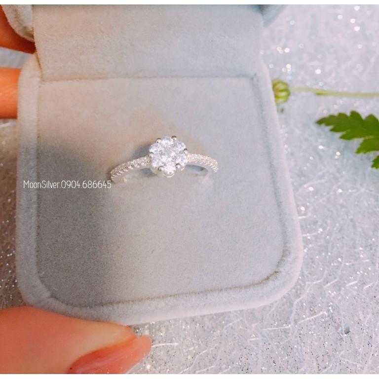 Nhẫn Bạc Hoa Sáu Cánh