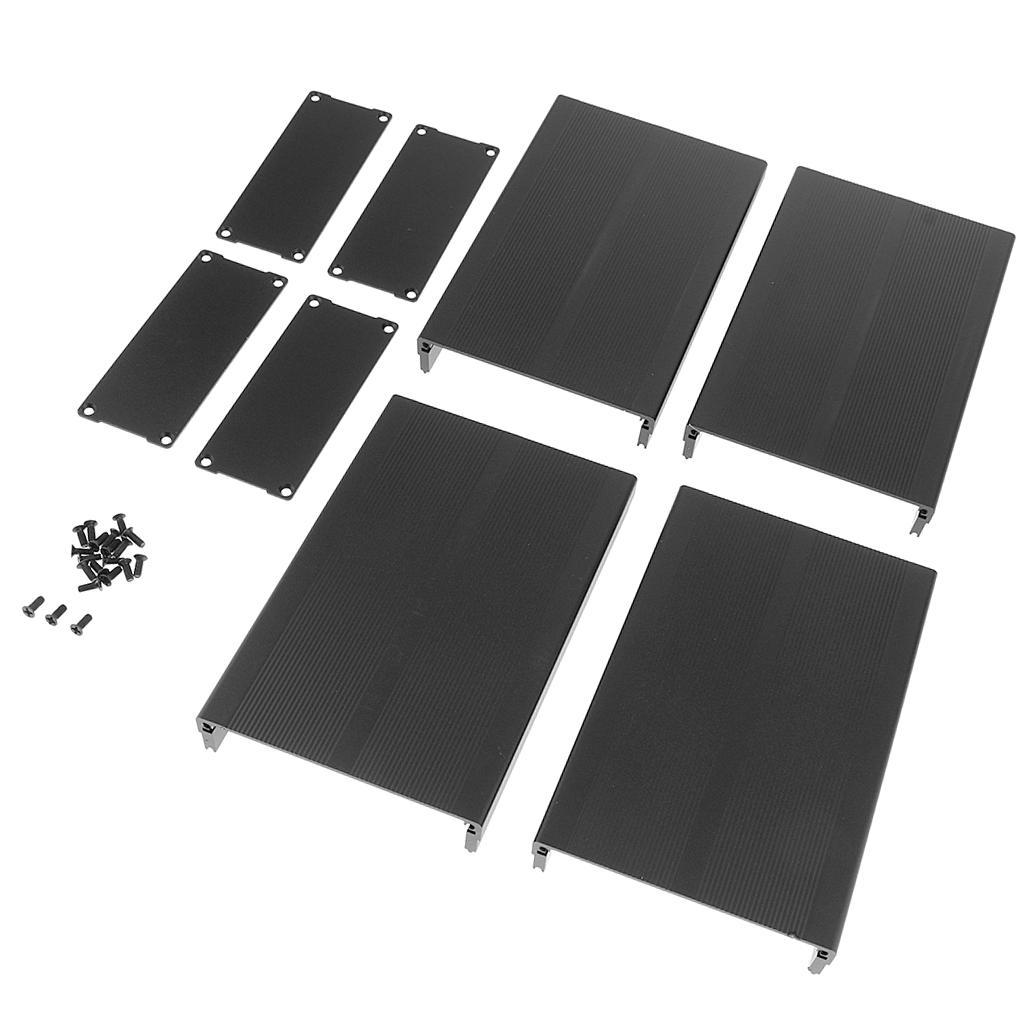 2x Aluminum Alloy Instrument Shell Electric Enclosure Box DIY 97X40X150mm
