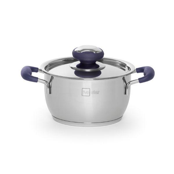Nồi 3 đáy inox 430 Thân Cool Fivestar Standard quai silicon chống nóng nắp inox