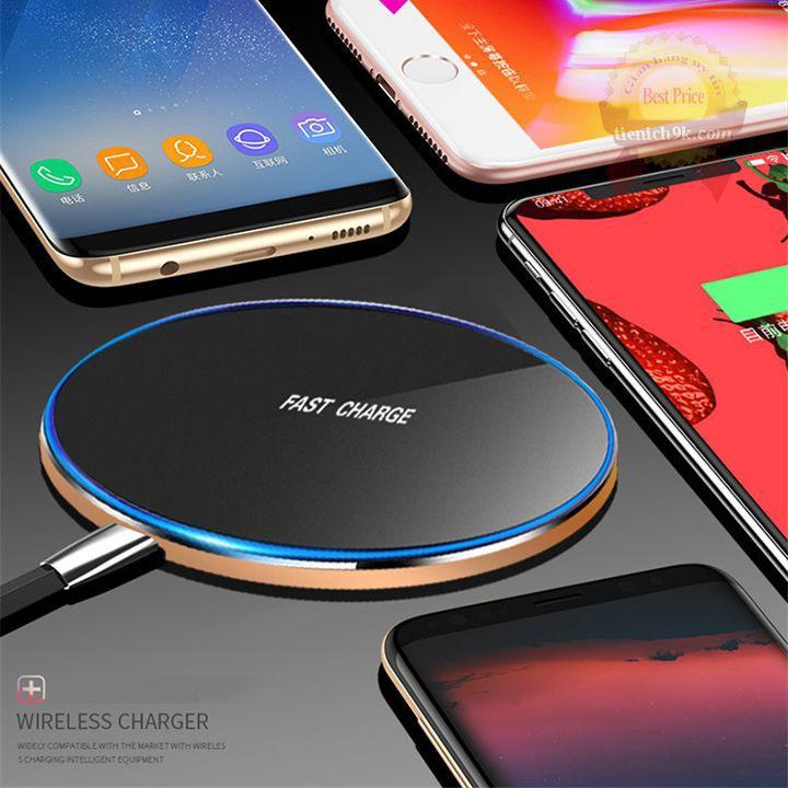 Đế sạc nhanh không dây từ tính Fast charge chuẩn Qi cho điện thoại Iphone Samsung