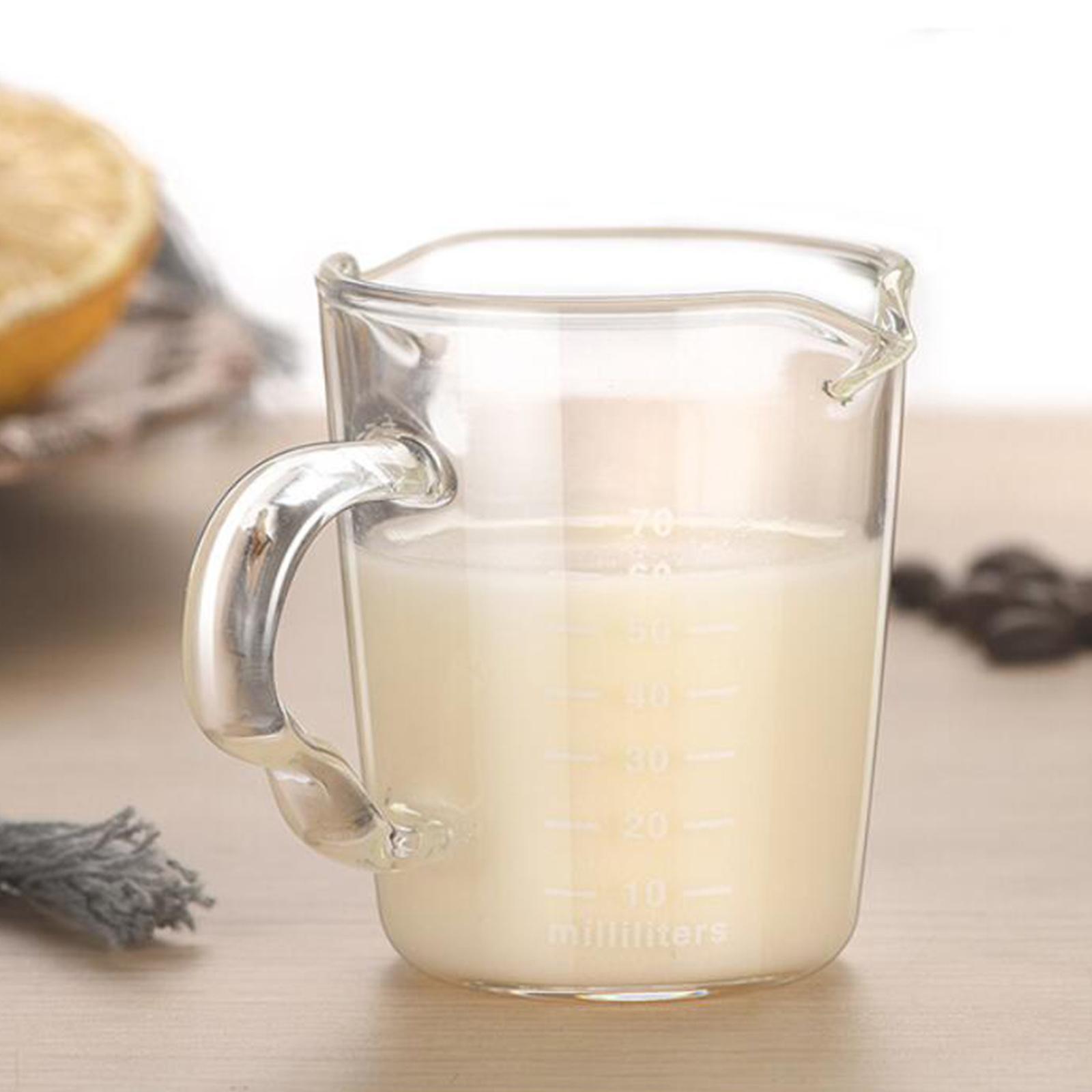 3pcs Espresso Glass Measuring Milk Cup Tea Cafe Drink Shaker Coffee Ounce Mug