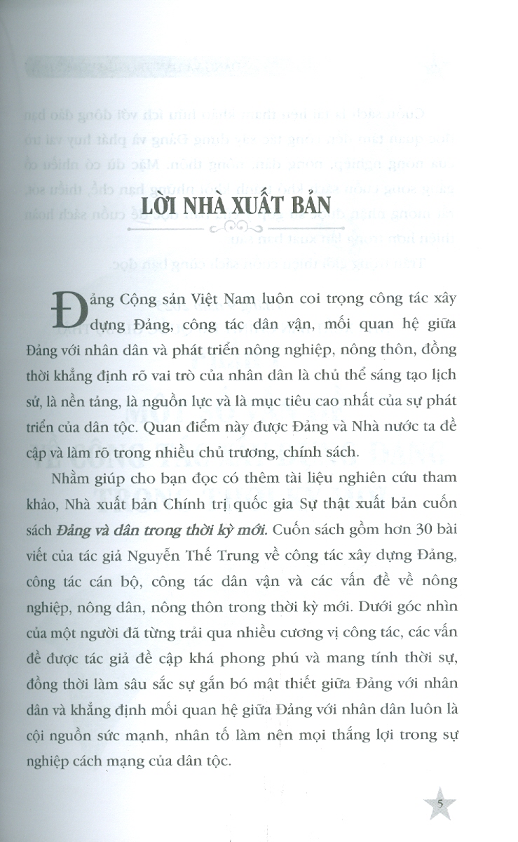 Đảng Và Dân Trong Thời Kỳ Mới