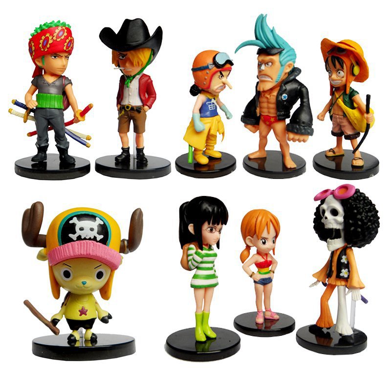 Bộ 09 Mô Hình Nhân Vật One Piece Cao 6-8 cm ( Mẫu 02 )