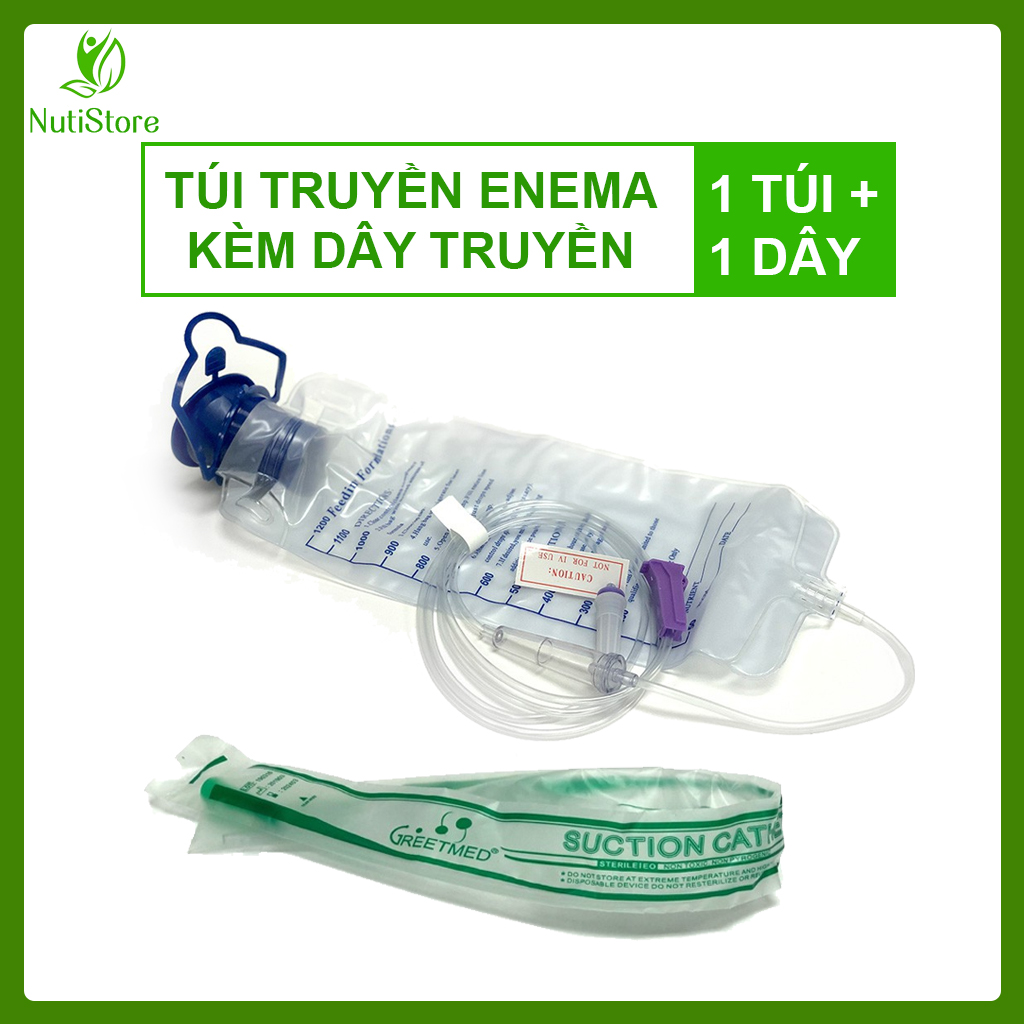 Túi Truyền Thải Độc Đại Tràng Bằng Phương Pháp Enema (Kèm Dây Truyền)