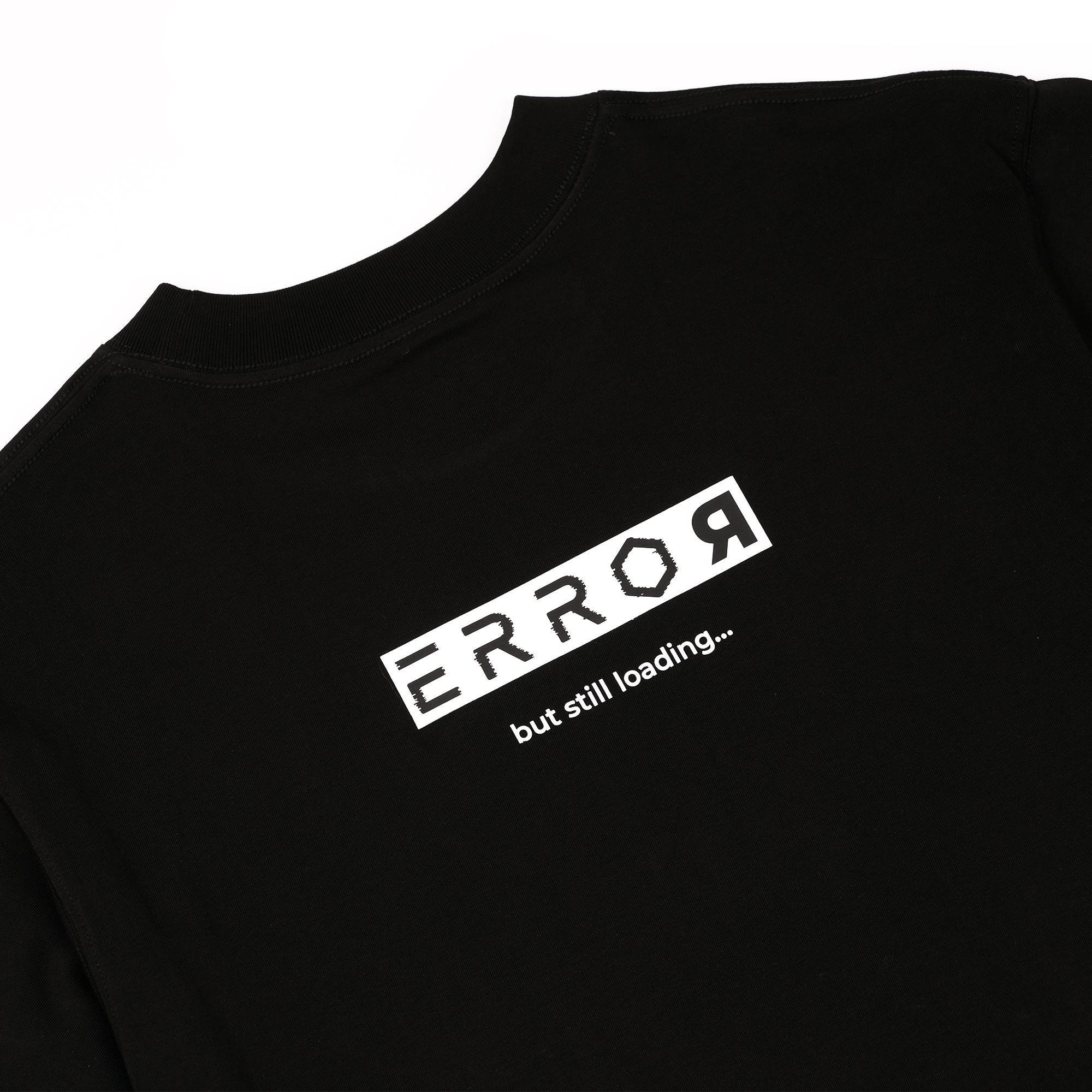 Áo Phông Oversize Nam Nữ Cặp Đôi Still Loading Local Brand Error Cotton 100% Basic Màu Đen Vải Mát Không Co Rút Sau Giặt