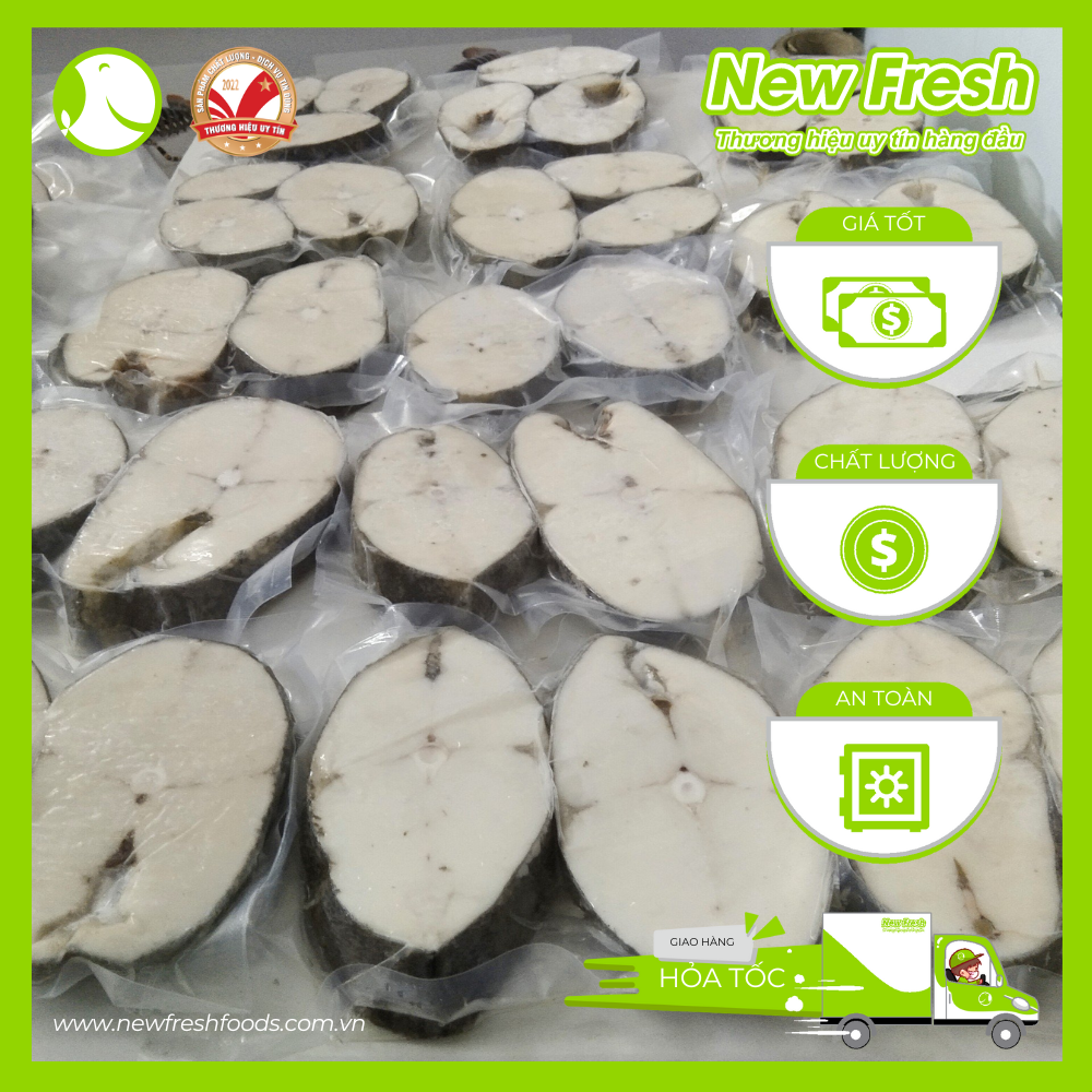 Cá Thu Đen Cắt Khoanh Chuẩn 100% Xuất Khẩu Túi 1Kg