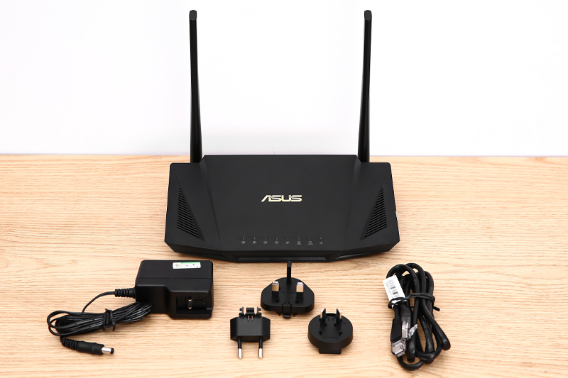 Bộ Phát Sóng Wifi Router Chuẩn Wifi 6 Băng Tần Kép Asus AX56U Đen - Hàng chính hãng