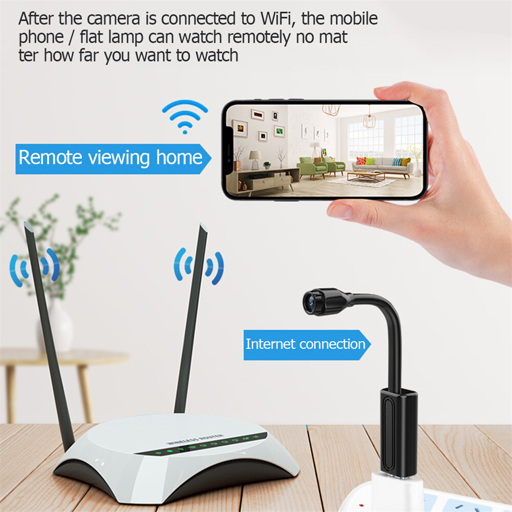 Camera IP không dây mini HD 1080P Wifi IP Home Security DVR Night Vision Smart (Kèm thẻ nhớ 32G)