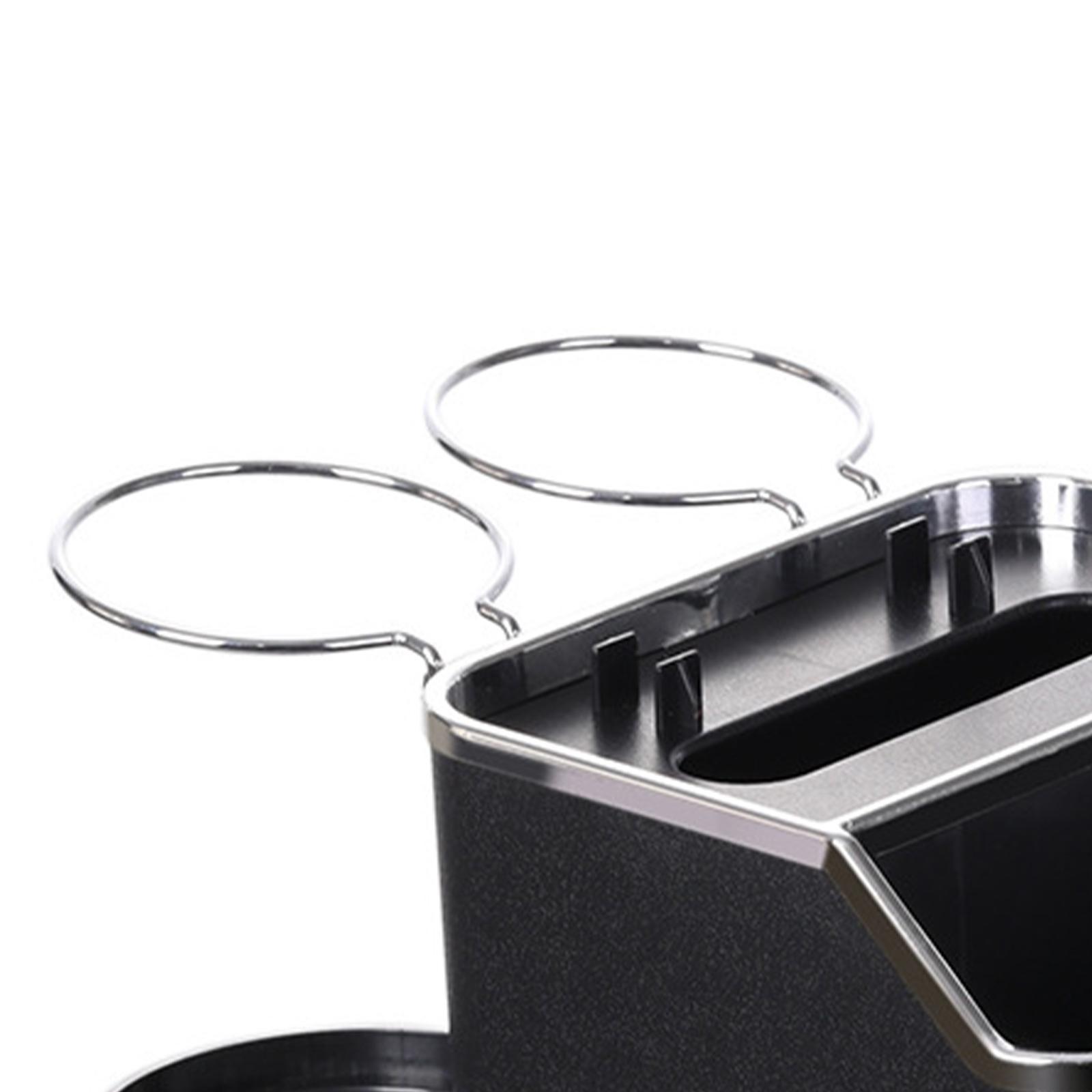 Car Armrest Storage Box Foldable Cup Holder for Coffee Cups Cellphones
