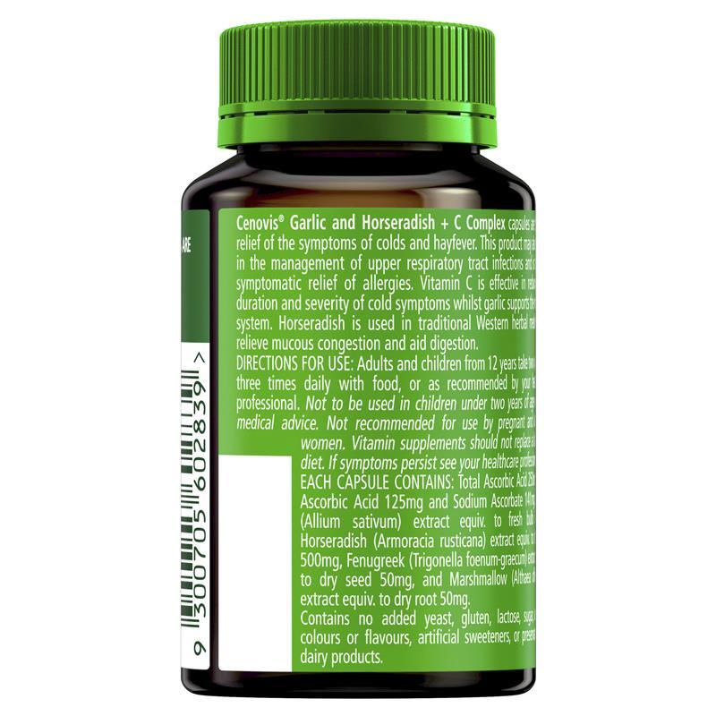 Cenovis Garlic and Horseradish + C Complex 120 Capsules