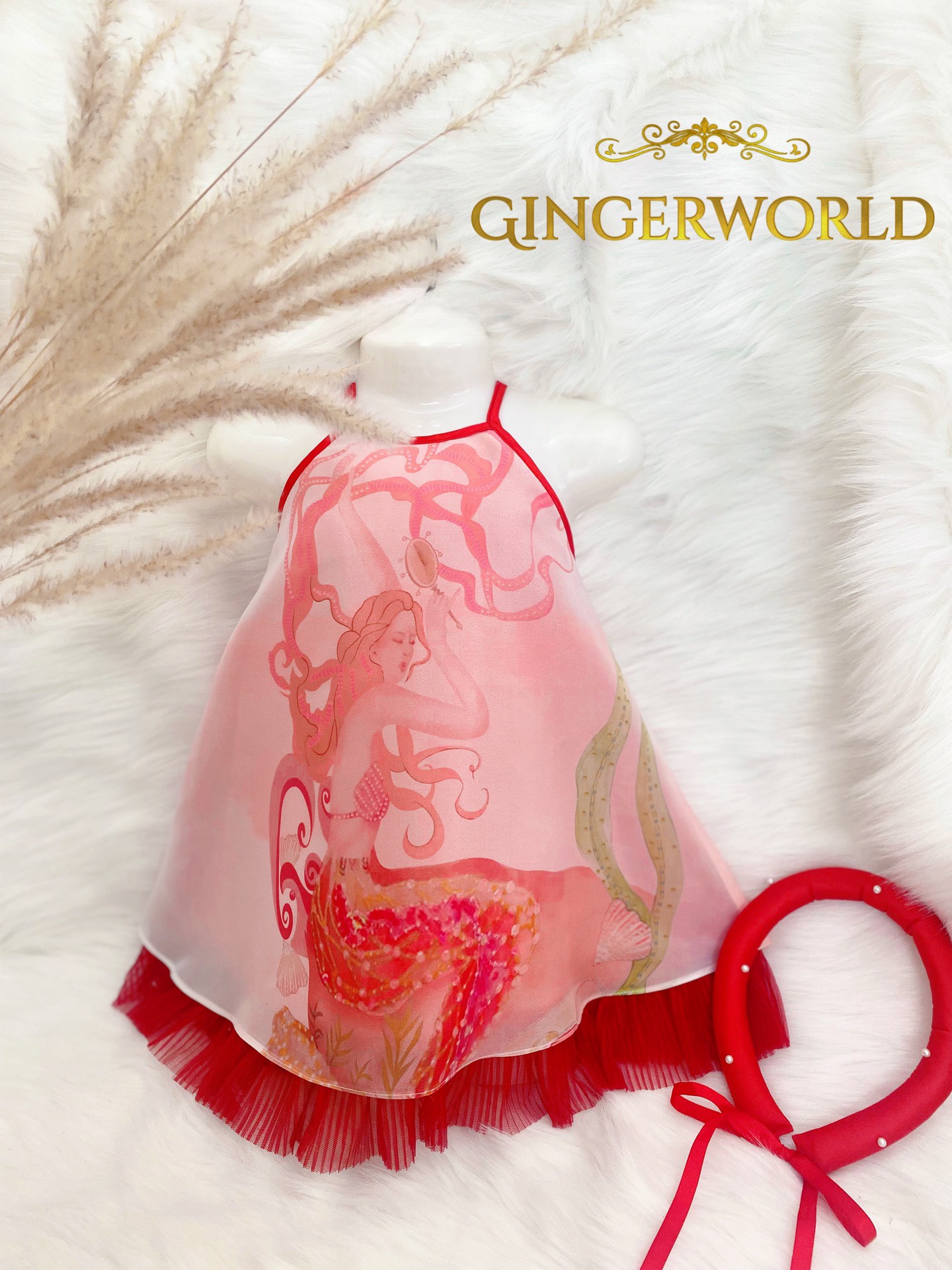 VÁY YẾM KÈM MẤN THANH LỊCH CHO BÉ SC401 GINGER WORLD