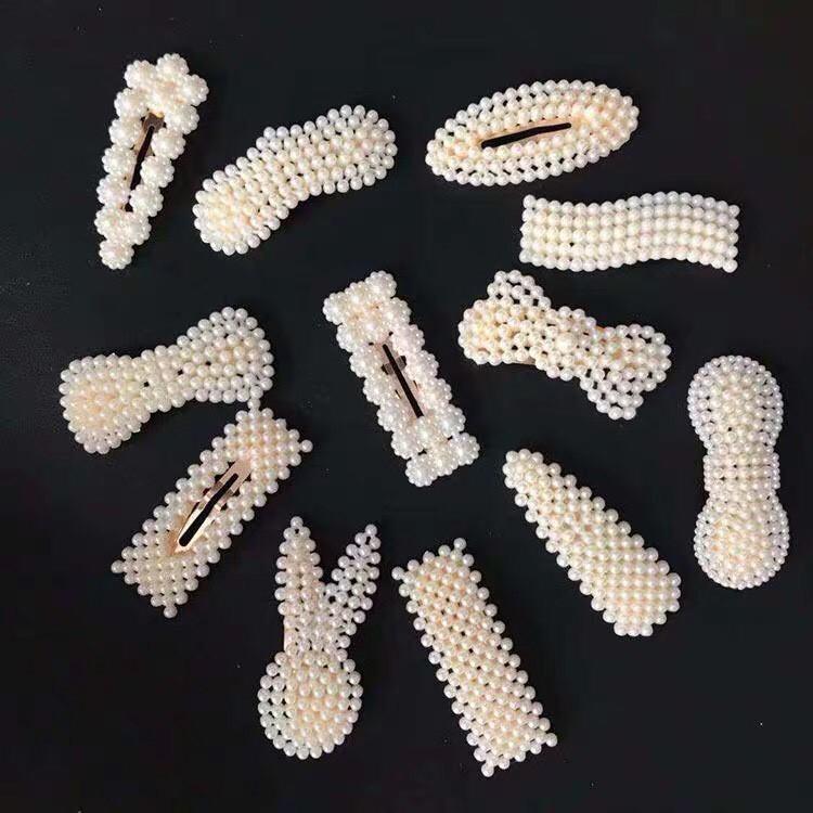 Cặp tóc bẻ tách ngọc trai nhiều hình phong cách Hàn Quốc kẹp mái xinh xắn hot tiktok