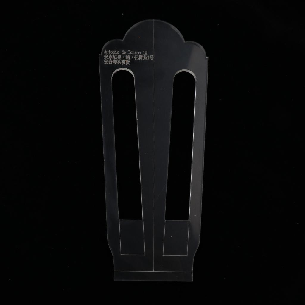 Guitar Headstock Acrylic Template for Classical Guitar DIY Tool 175x65x4mm