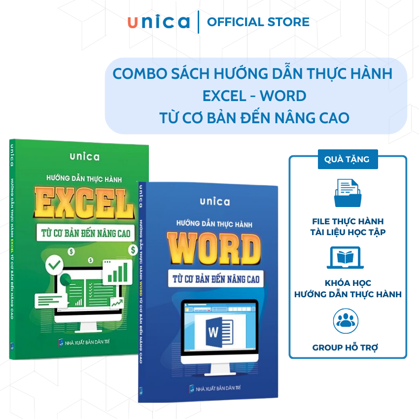 Combo 2 Sách Excel Và Word Ứng Dụng Văn Phòng Hướng Dân Chi Tiết Từ Cơ Bản Đến Nâng Cao