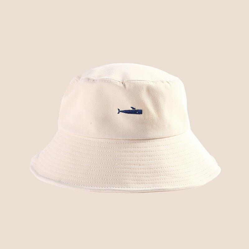 Mũ bucket vành tròn nam nữ unisex thêu hình cá mập phong cách ulzzang