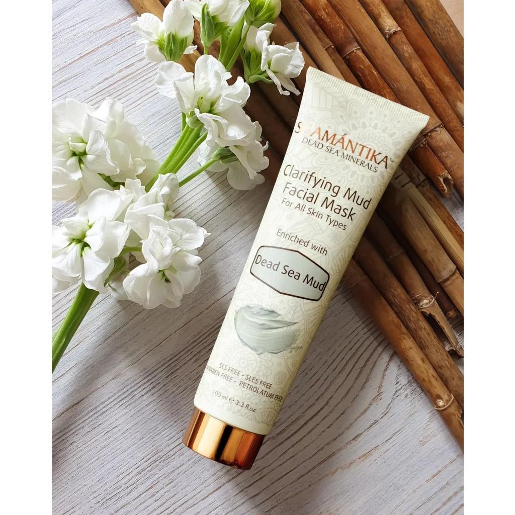 Mặt nạ bùn làm sáng da từ bùn biển chết, cho mọi loại da - CLARIFYING MUD FACIAL MASK - DEAD SEA MUD - Seamantika