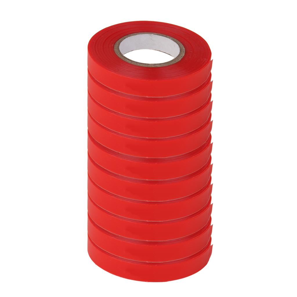 10 Rolls Red Sturdy Stretch Tie Tape 82ft Plant Garden In/Outdoor Decor