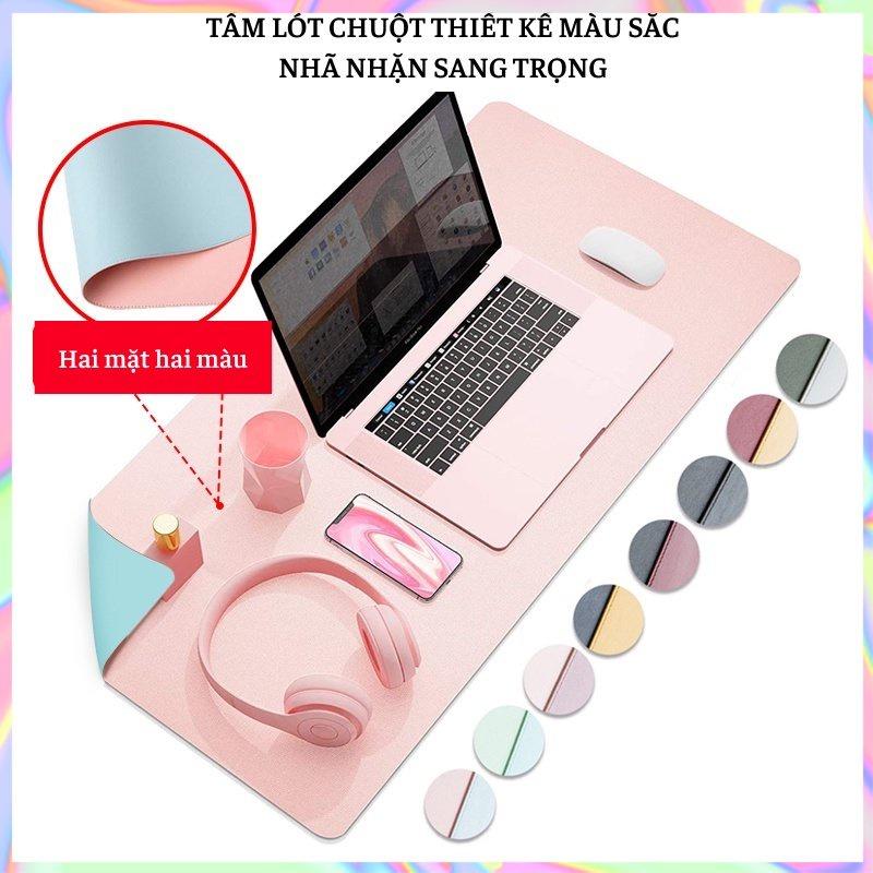 Tấm Lót Bàn Làm Việc, Lót Chuột, Da PU Chống Nước, Chống Bẩn, Nhiều Kích Cỡ, Nhiều Màu, Sử Dụng Được 2 Mặt