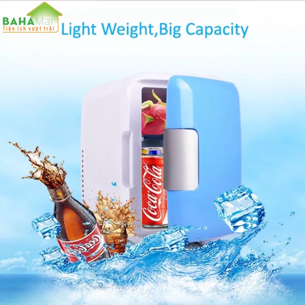 TỦ LẠNH MINI 4L ĐỂ TRÊN XE HƠI, PHÒNG NGỦ, BẢO QUẢN MỸ PHẨM "BAHAMAR"