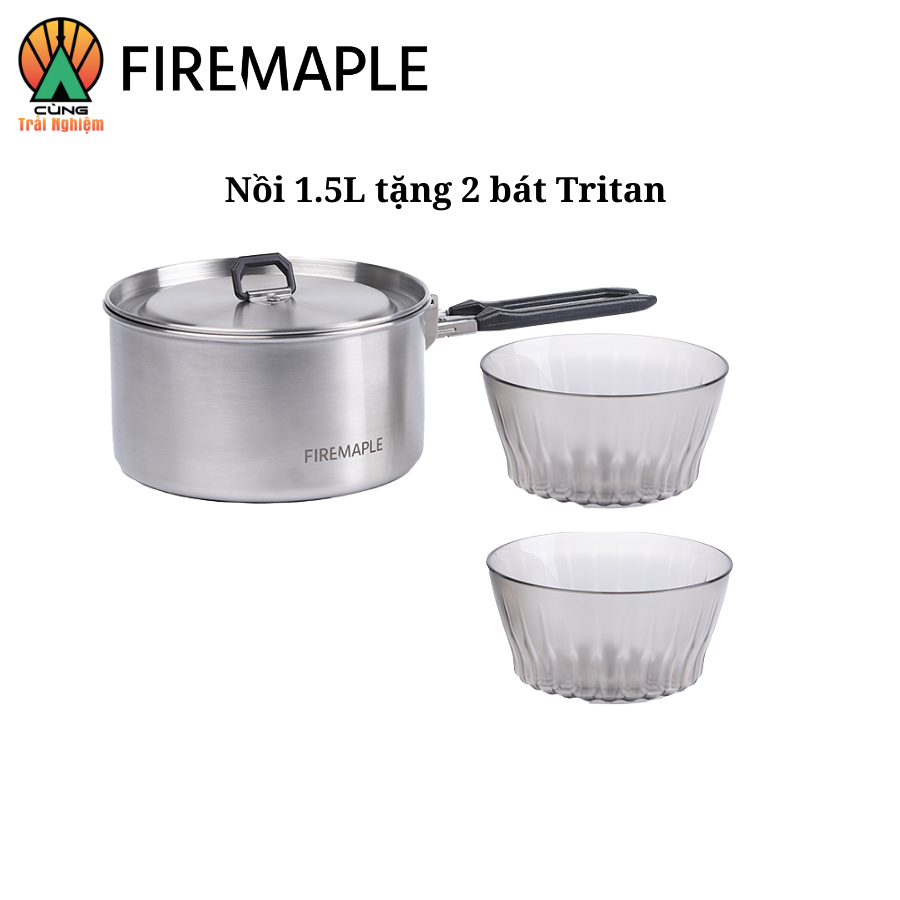 [CHÍNH HÃNG] Nồi Antarcti Pot Thép Không Gỉ Fire Maple Chuyên Dụng Dã Ngoại, Du Lịch, Nấu Ăn Ngoài Trời FMI-POT02