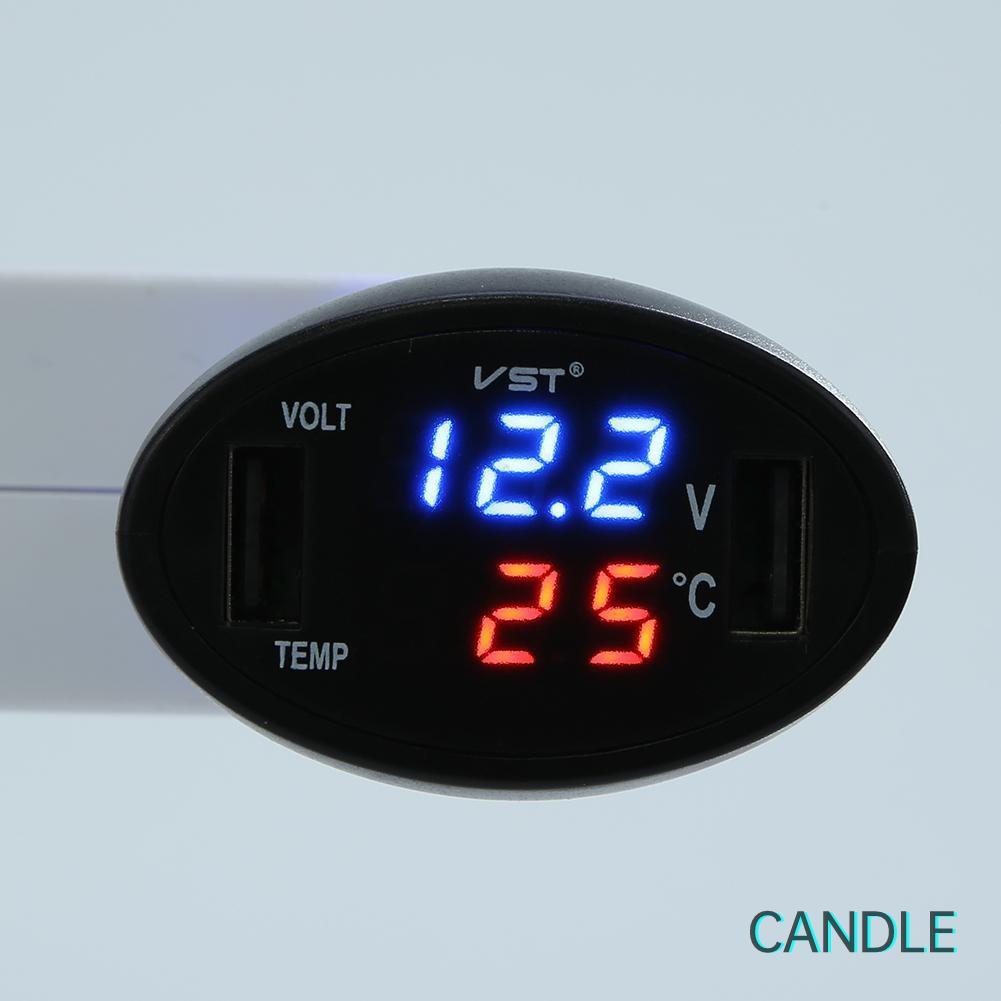 Bộ Sạc Usb Kép 12v 3 Trong 1 Cho Xe Hơi