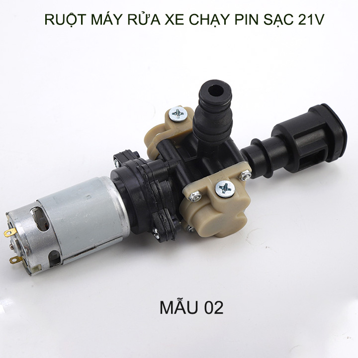 [Phụ kiện] Đầu máy bơm rửa xe dùng pin sạc 21V
