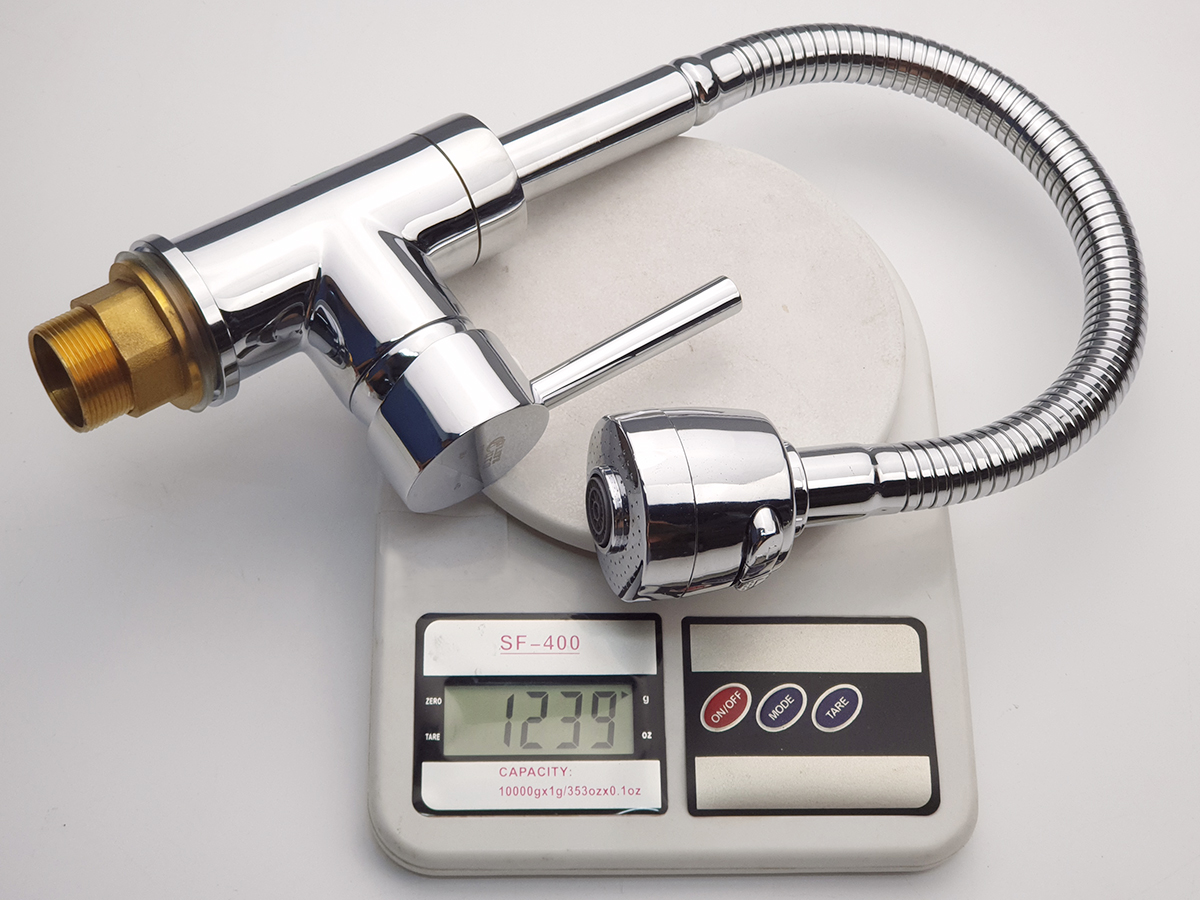 Vòi rửa chén nóng lạnh cần lò xo Đồng mạ Chrome Eurolife EL-KM03