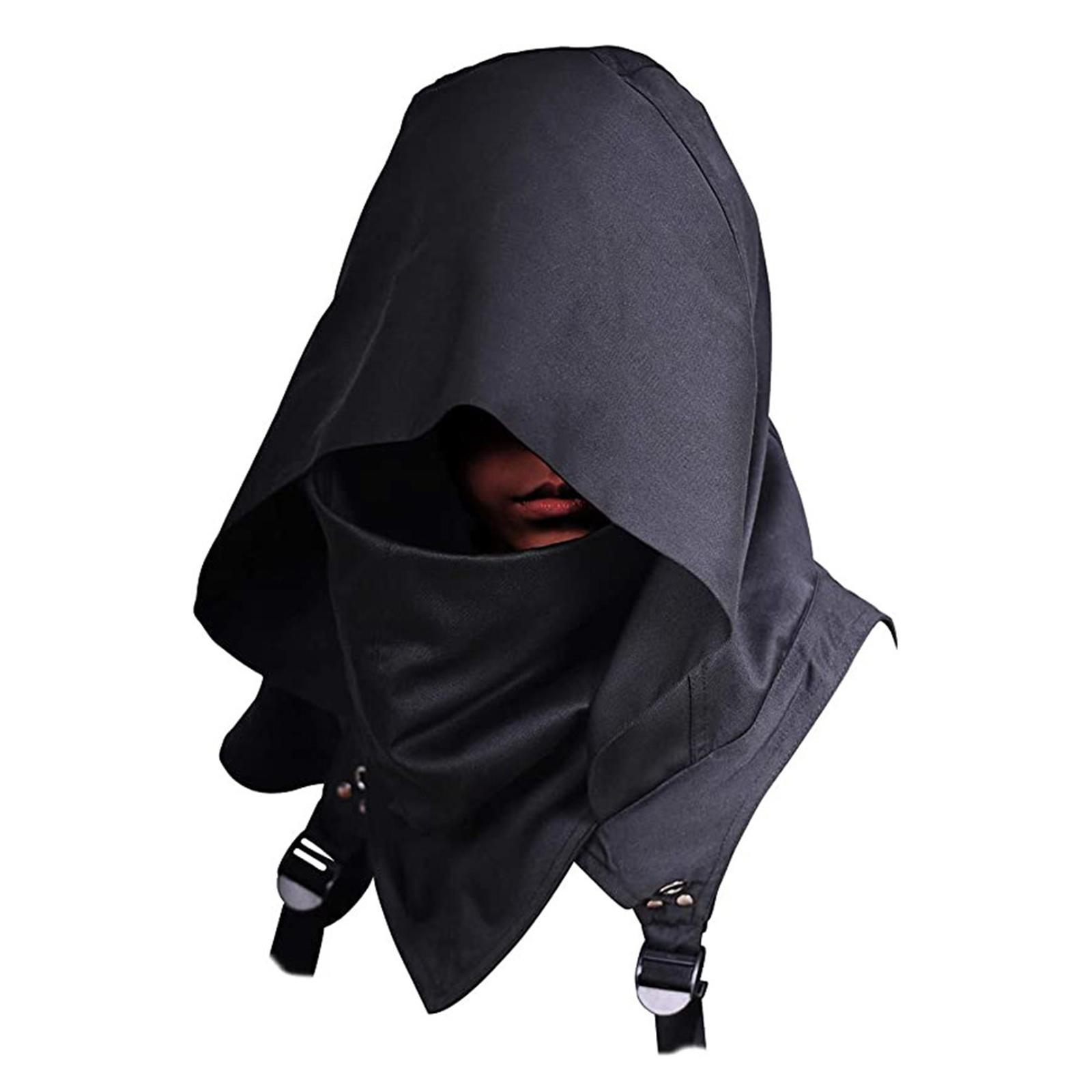 Cowl Hood Halloween Cowl Hooded Cape Hat Costume Accessories Witch Cape Devil Cape Gothic Rogue Cowl Hat for Party Festival Photography Prop