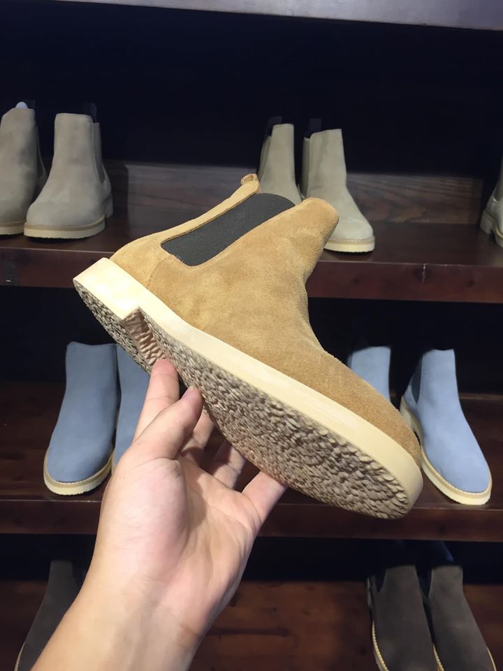 Giày Chelsea boots da lộn Nâu Đế cao su non Handmade VietNam