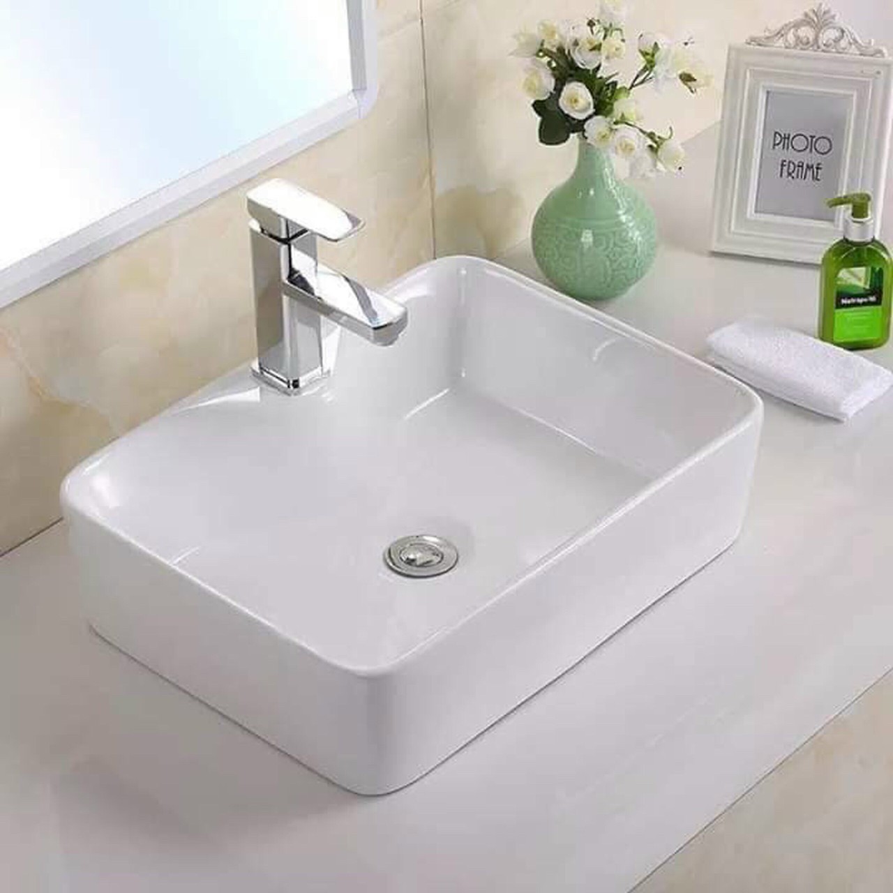 CHẬU LAVABO ĐẶT BÀN PHỦ MEN NANO CAO CẤP