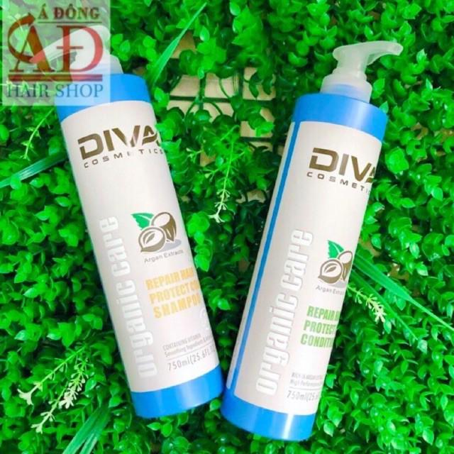 Bộ dầu gội xả phục hồi giữ màu DIVA Collagen Hair Repair Protect Color