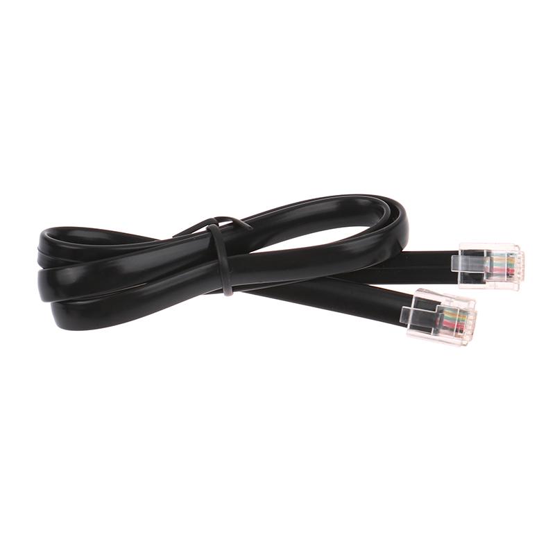 RJ11 RJ12 6P6C Data Cable, Male to Male Modular Data Cord Straight Wiring Pinout Telephone Handset Voice Extension Cable