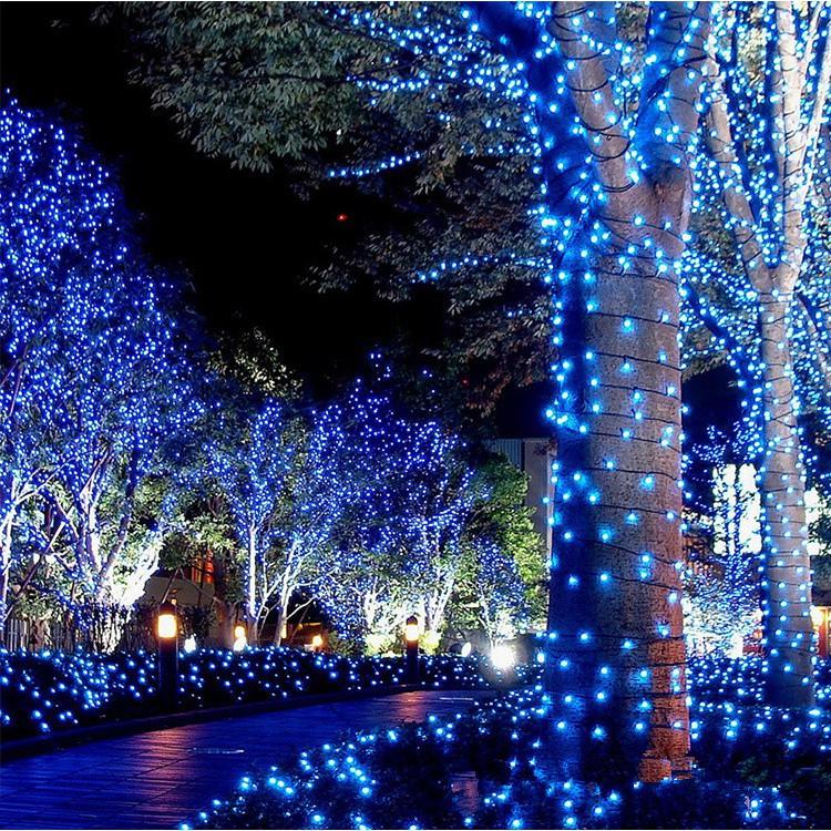 Dây đèn led trang trí Noel Màu Xanh Dương 50M