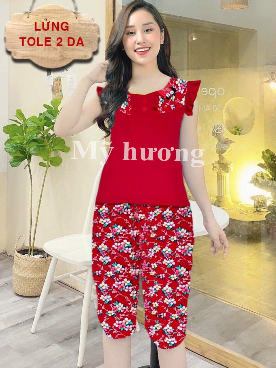 Bộ tole 2 da lững phối dễ thương 40-70kg