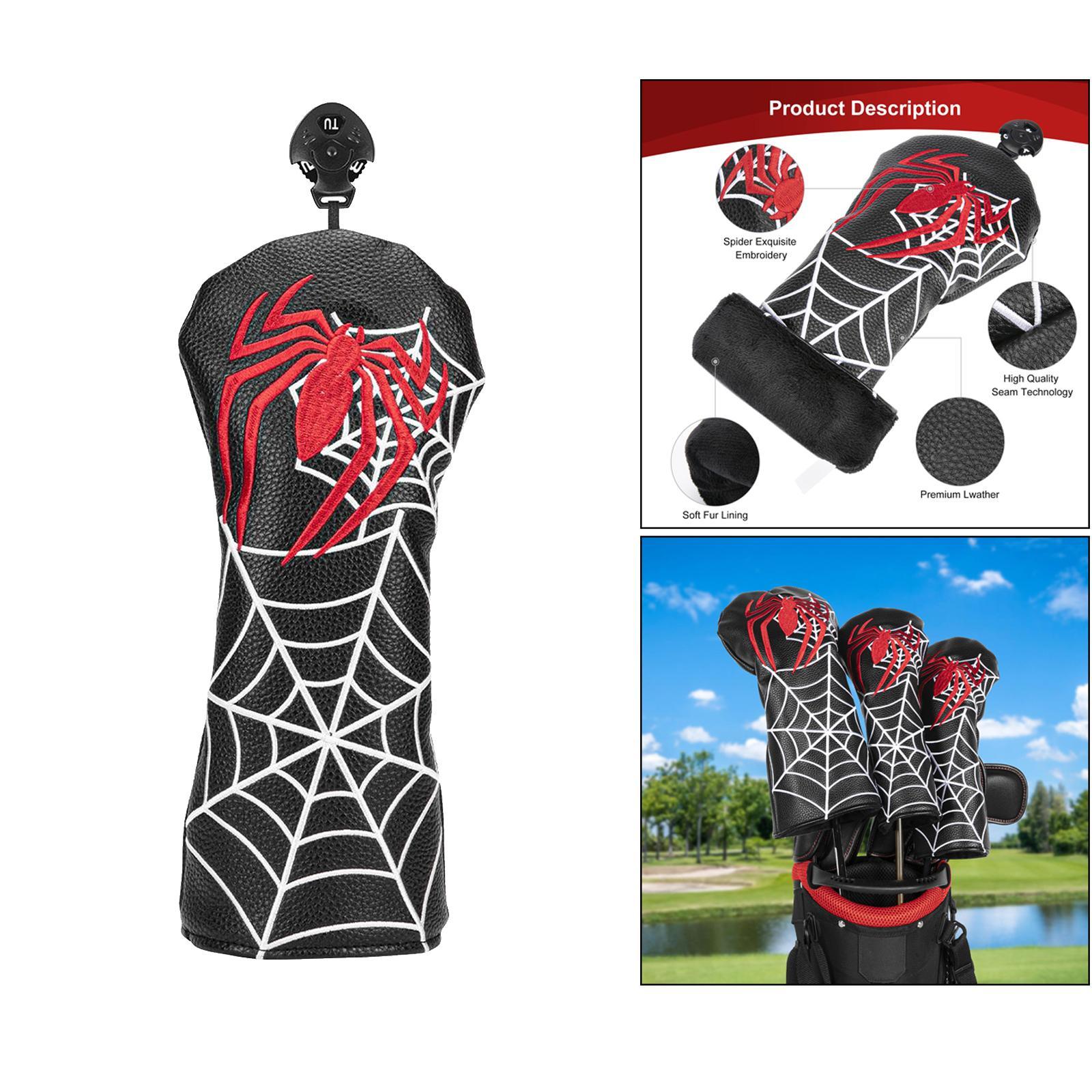 4-5pack Leather Golf Head Cover Hybrid Headcover Guard Sleeve Guard