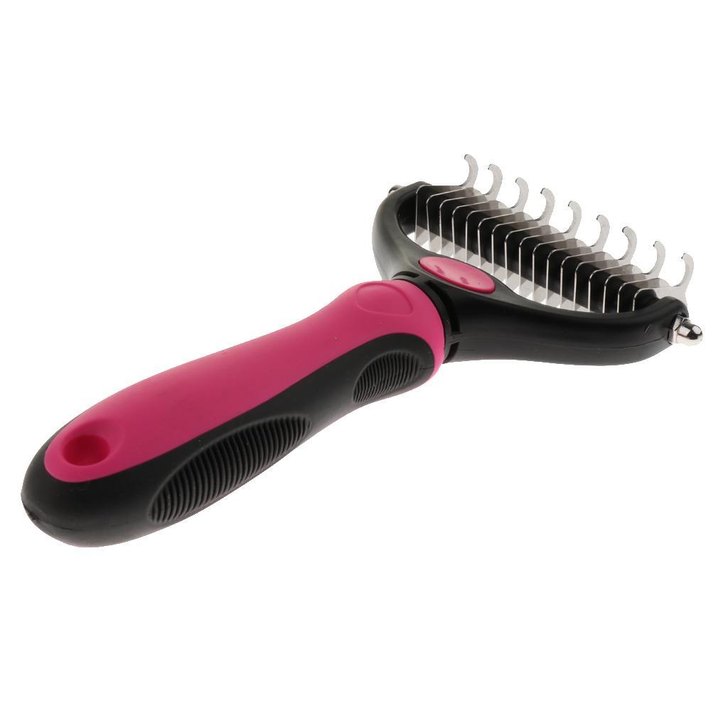 Plastic Hair Detangling Comb Remove Grooming Rake Brush for Pet Dog Cat