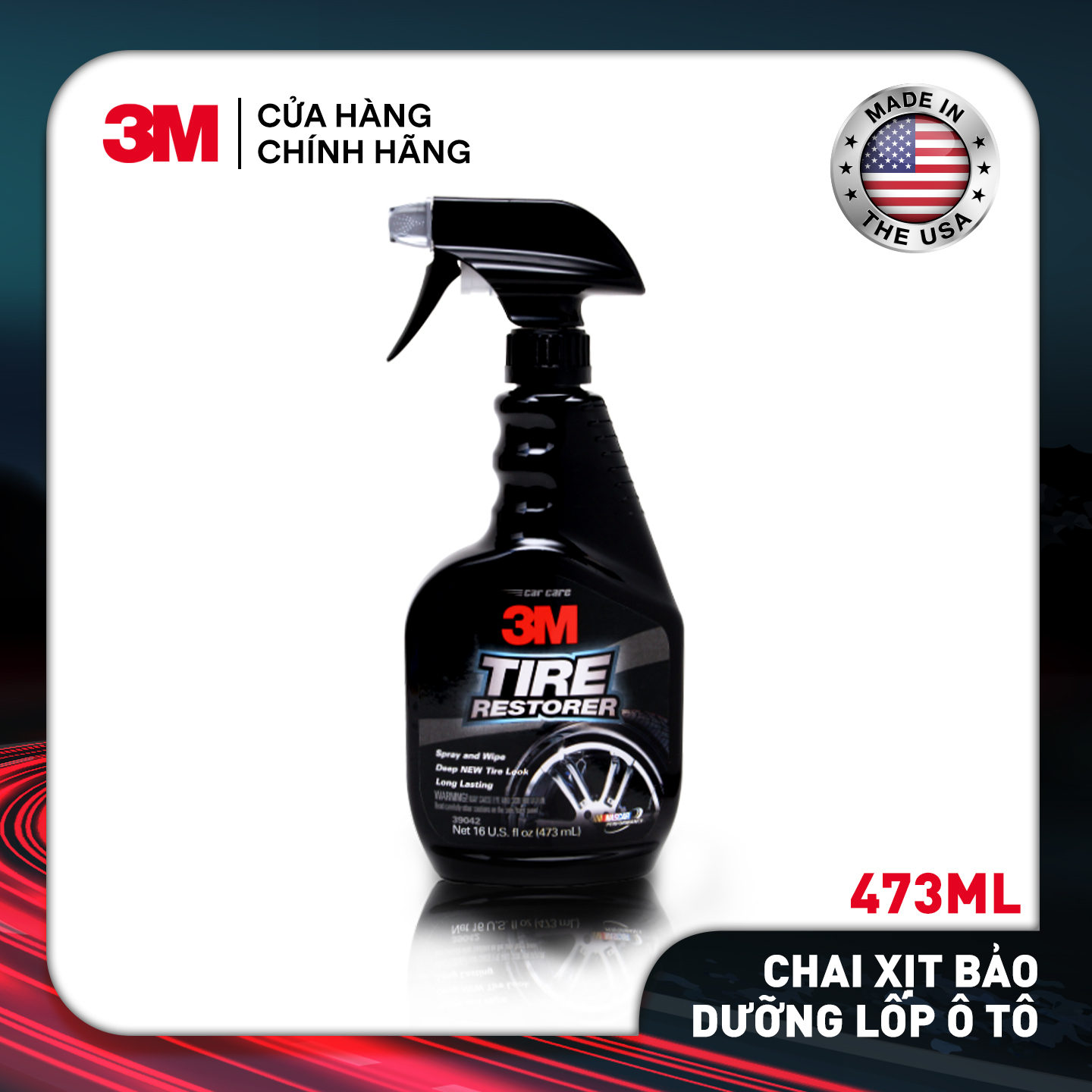 Chai xịt bảo dưỡng lốp ô tô 3M 39042