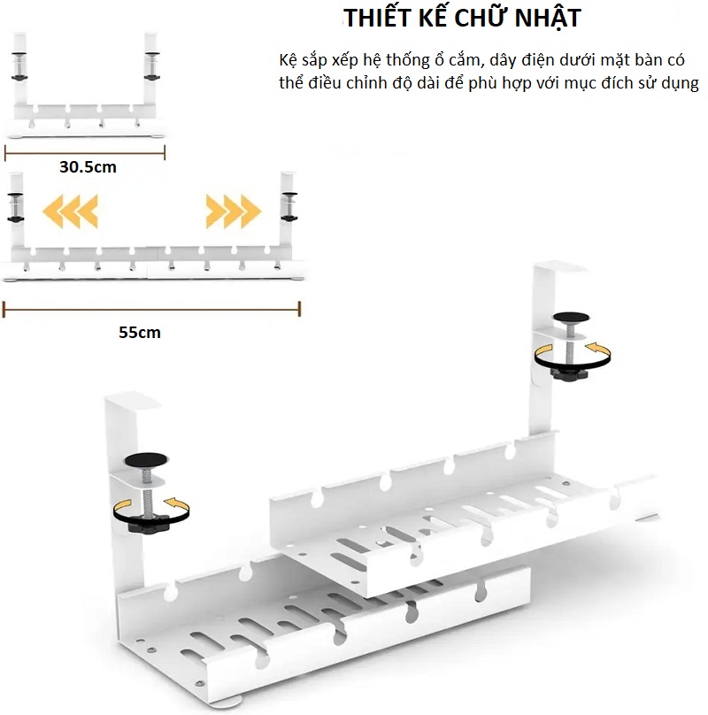 Giá đỡ ổ điện loại 2 khay mở rộng GODMR22