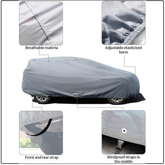 Bạt phủ ô tô chất liệu vải không dệt 3 lớp cao cấp thương hiệu MACSIM cho xe ô tô Honda BRV- màu ghi