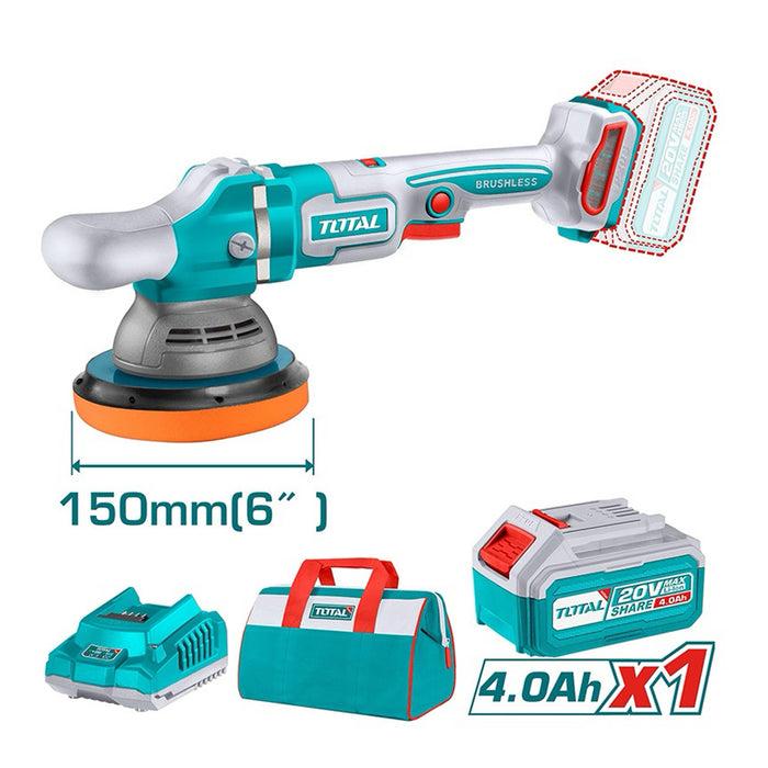 MÁY ĐÁNH BÓNG KHÔNG CHỔI THAN DÙNG PIN 20V TOTAL TAPLI20151 - HÀNG CHÍNH HÃNG