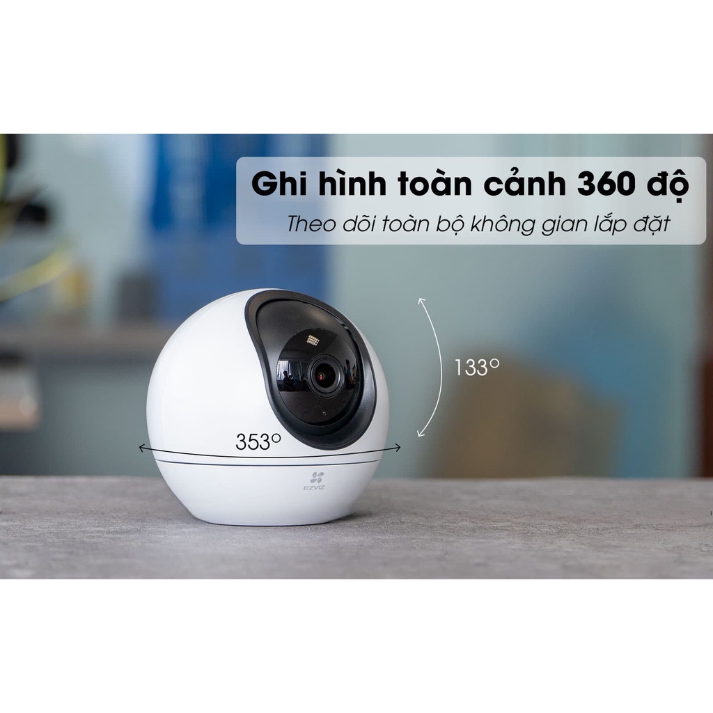 Camera Wifi Trong Nhà Ezviz H6 3K 5MP AI Thông Minh, Đàm Thoại 2 Chiều - Hàng chính hãng