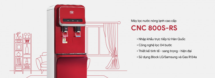 Máy lá»c nưá»c nóng lạnh CNC800S-RS