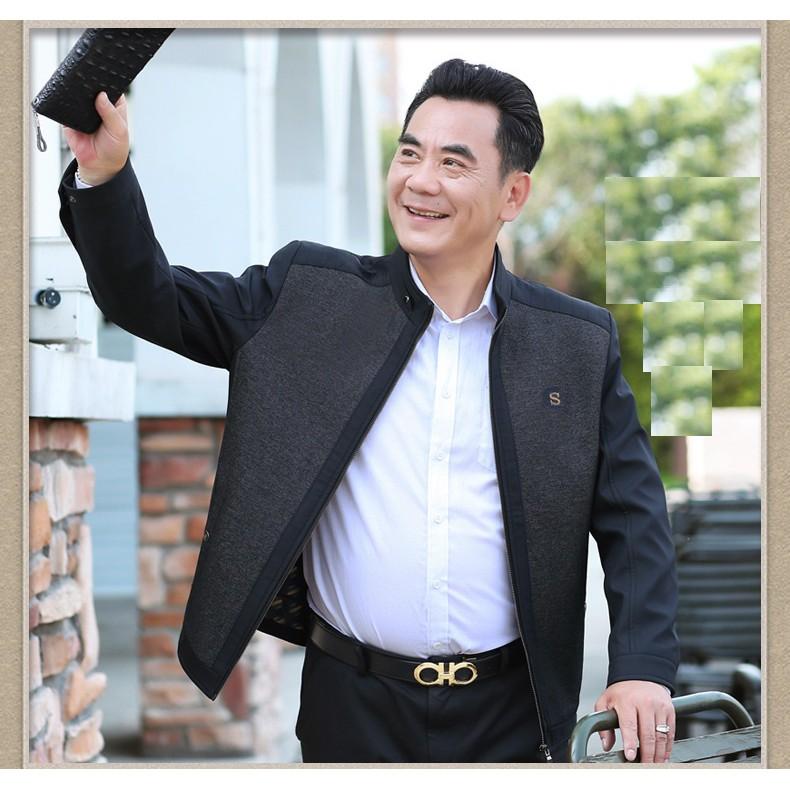 Áo khoác ấm lót lông cho ông cho bố -S