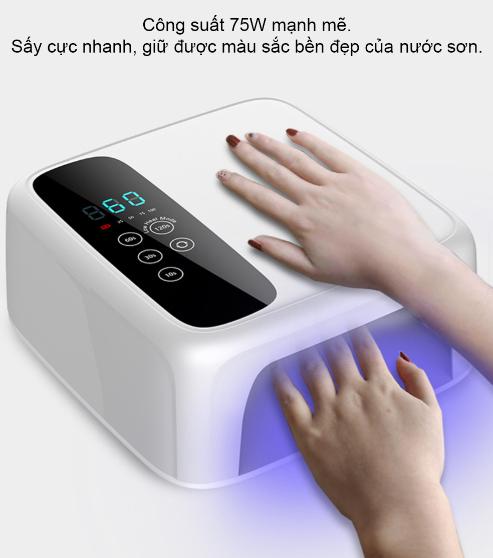 Máy hơ gel sơn móng tay Loại Sạc pin được AM602 - Máy hơ làm khô nail