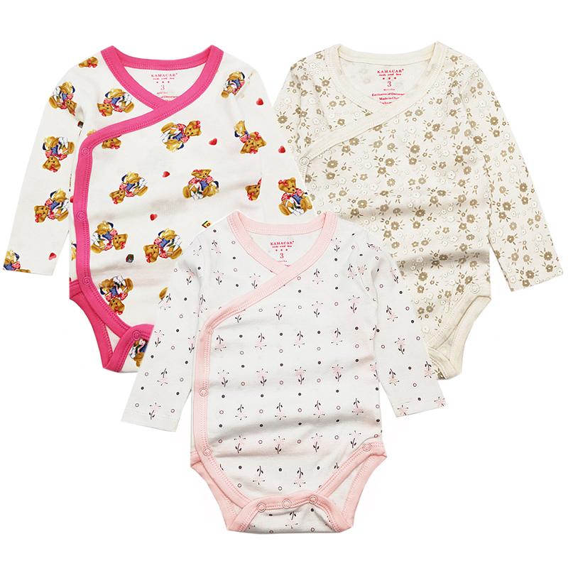 3 Cái/lốc 100% Cotton Cho Bé Bodysuit Mùa Xuân, Mùa Thu Trẻ Sơ Sinh Liền Quần Tay Dài Bé Trai Bé Gái Quần Áo Bé Sơ Sinh Bộ Quần Áo