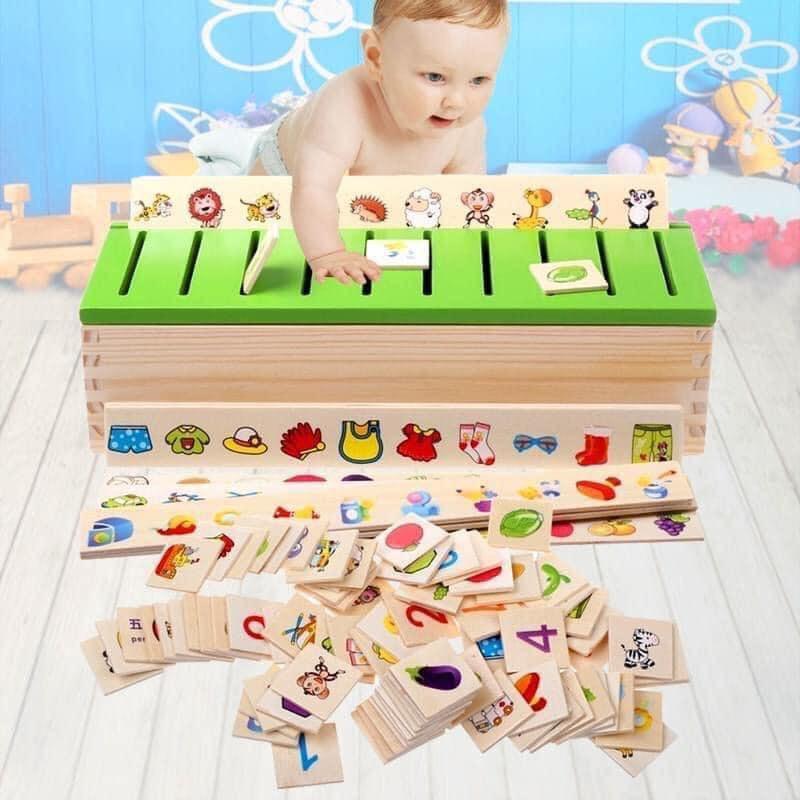 Hộp Thả Hình Theo Chủ Đề- Đồ Chơi Gỗ Phát Triển Kỹ Năng Cho Bé