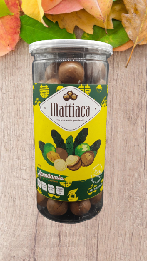 Hạt macca nứt vỏ sấy chín đóng lon 450 gram maccadamia