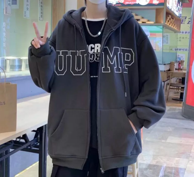 Áo Khoác Nỉ JUMP Form Unisex Nam Nữ Chất Nỉ Bông, Áo Khoác Hoodie Zip 3 Màu Nam Nữ Ulzzang Unisex - Áo khoác nỉ mũ form rộng nỉ bông dày dặn cotton mềm mịn