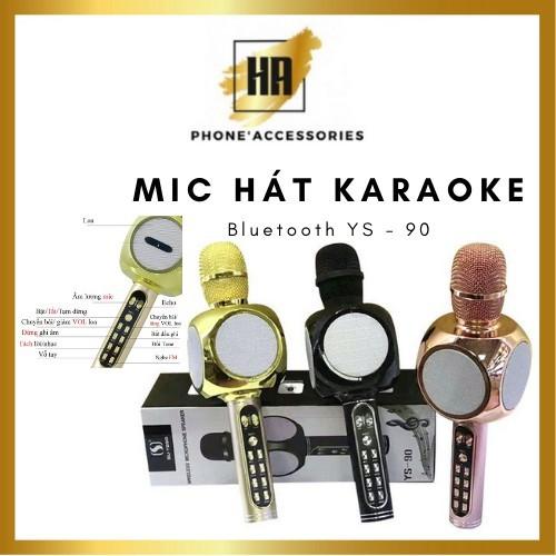 Mic hát karaoke bluetooth ys90, thiết kế sang chảnh, âm thanh lọc hát hay phukienhuonganh