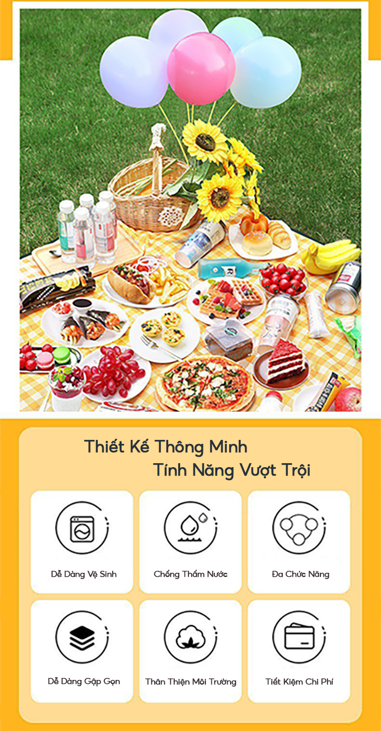 Thảm Bạt Dã Ngoại Chống Thấm Đa Năng SenNai